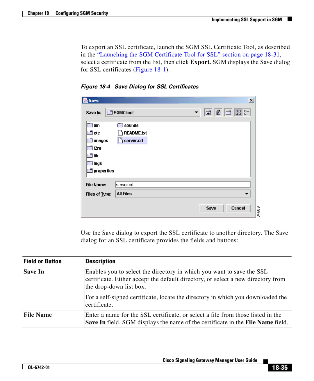 Cisco Systems OL-5742-01 manual Save, 18-35 