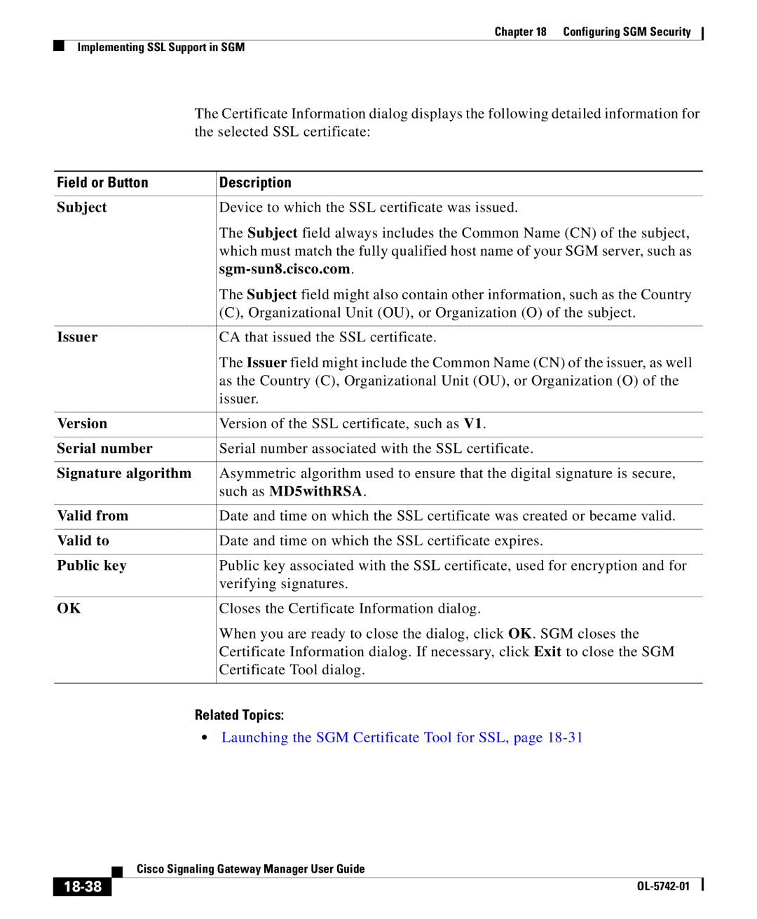 Cisco Systems OL-5742-01 manual 18-38 