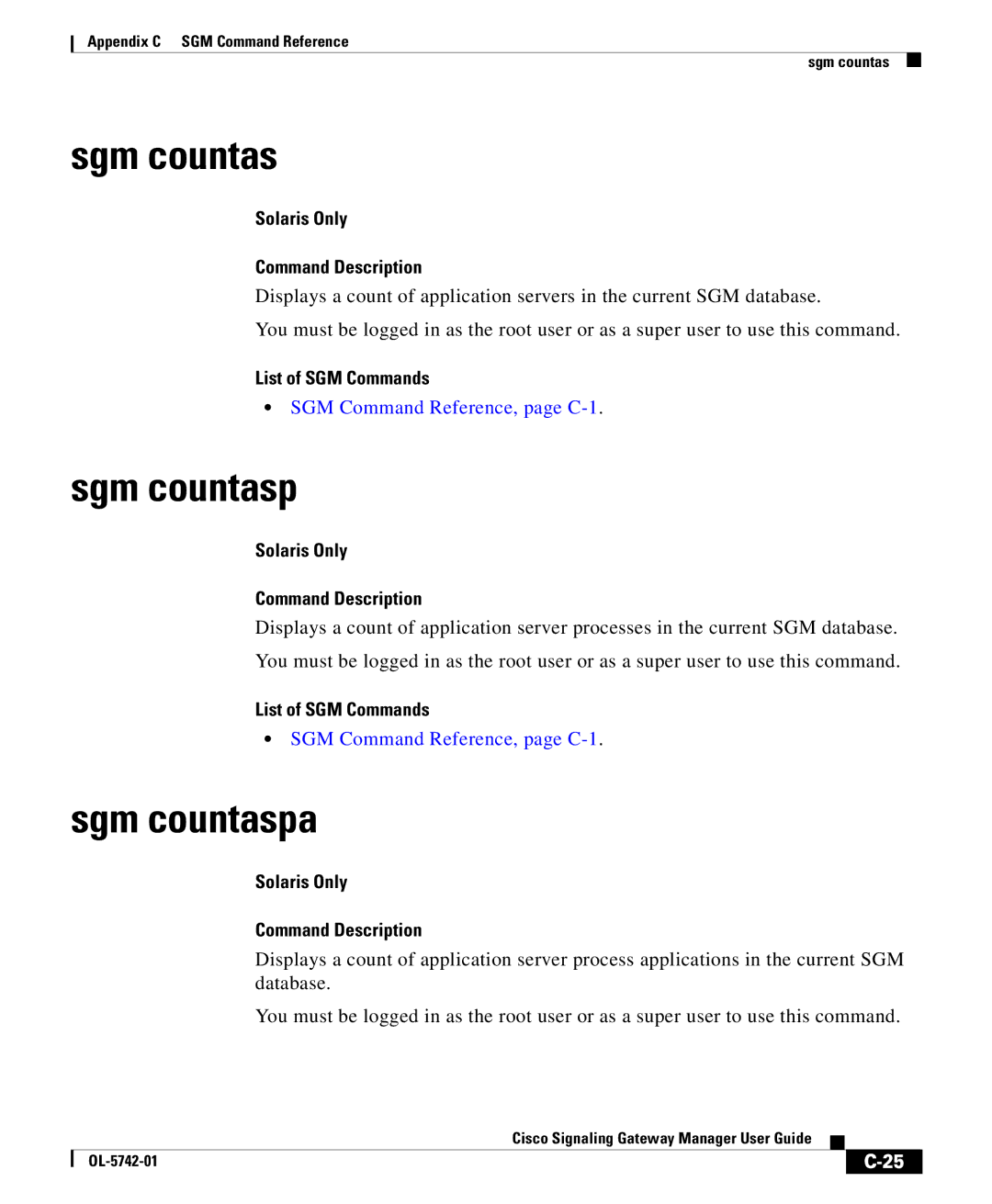 Cisco Systems OL-5742-01 appendix Sgm countaspa 