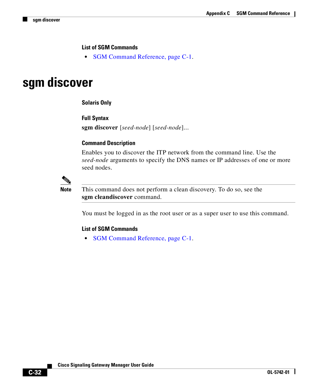 Cisco Systems OL-5742-01 appendix Sgm discover 