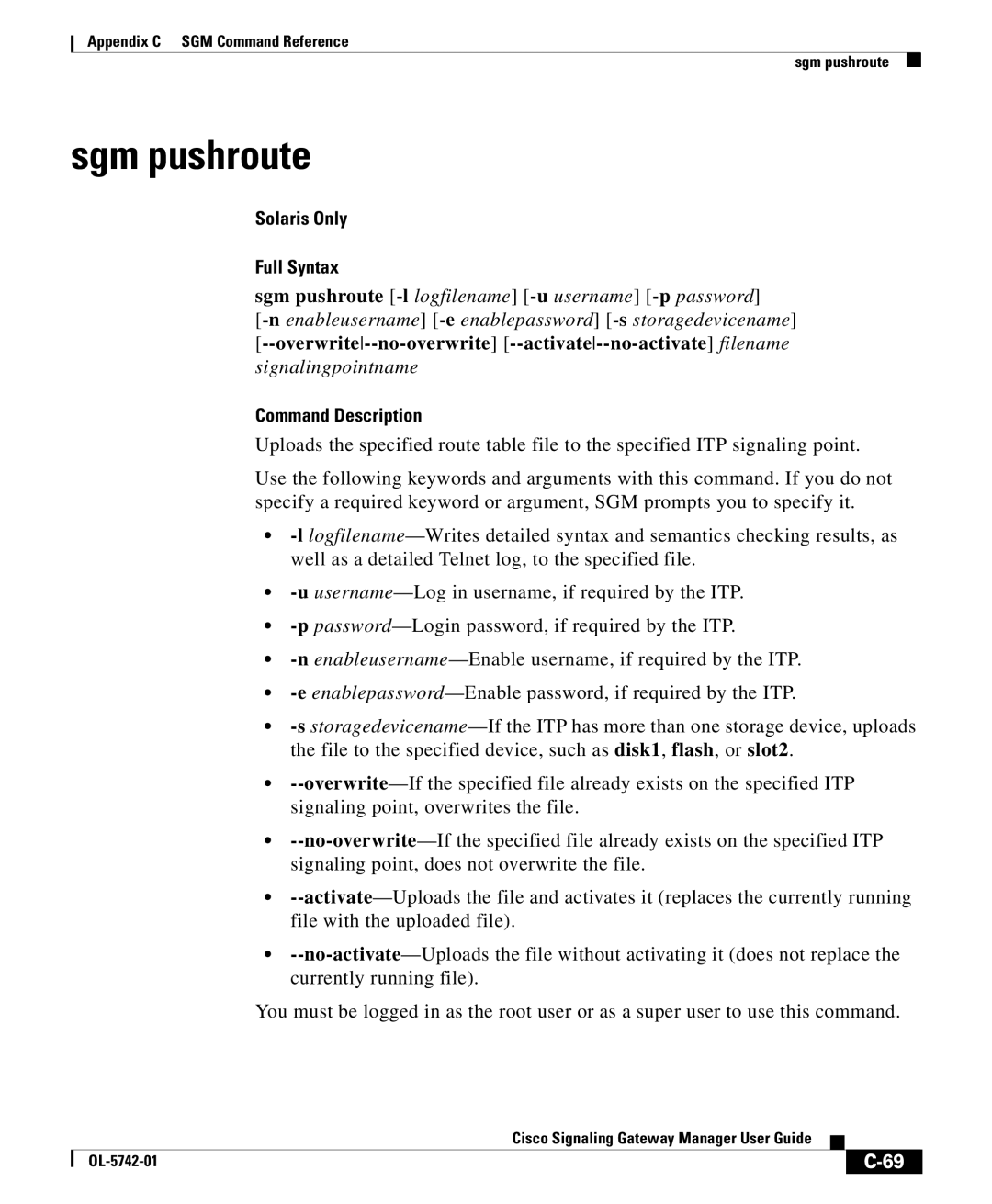 Cisco Systems OL-5742-01 appendix Sgm pushroute 