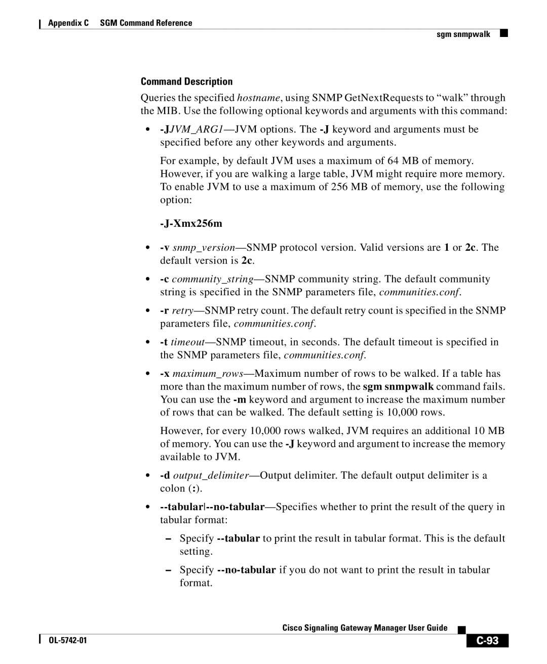 Cisco Systems OL-5742-01 appendix Command Description 