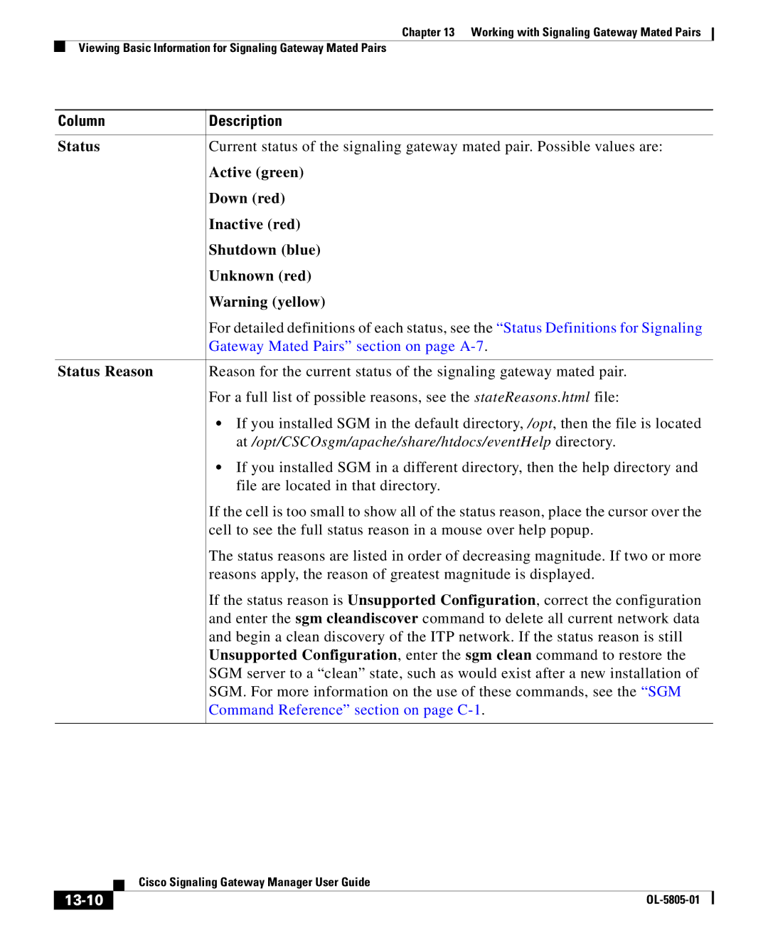 Cisco Systems OL-5805-01 manual 13-10 