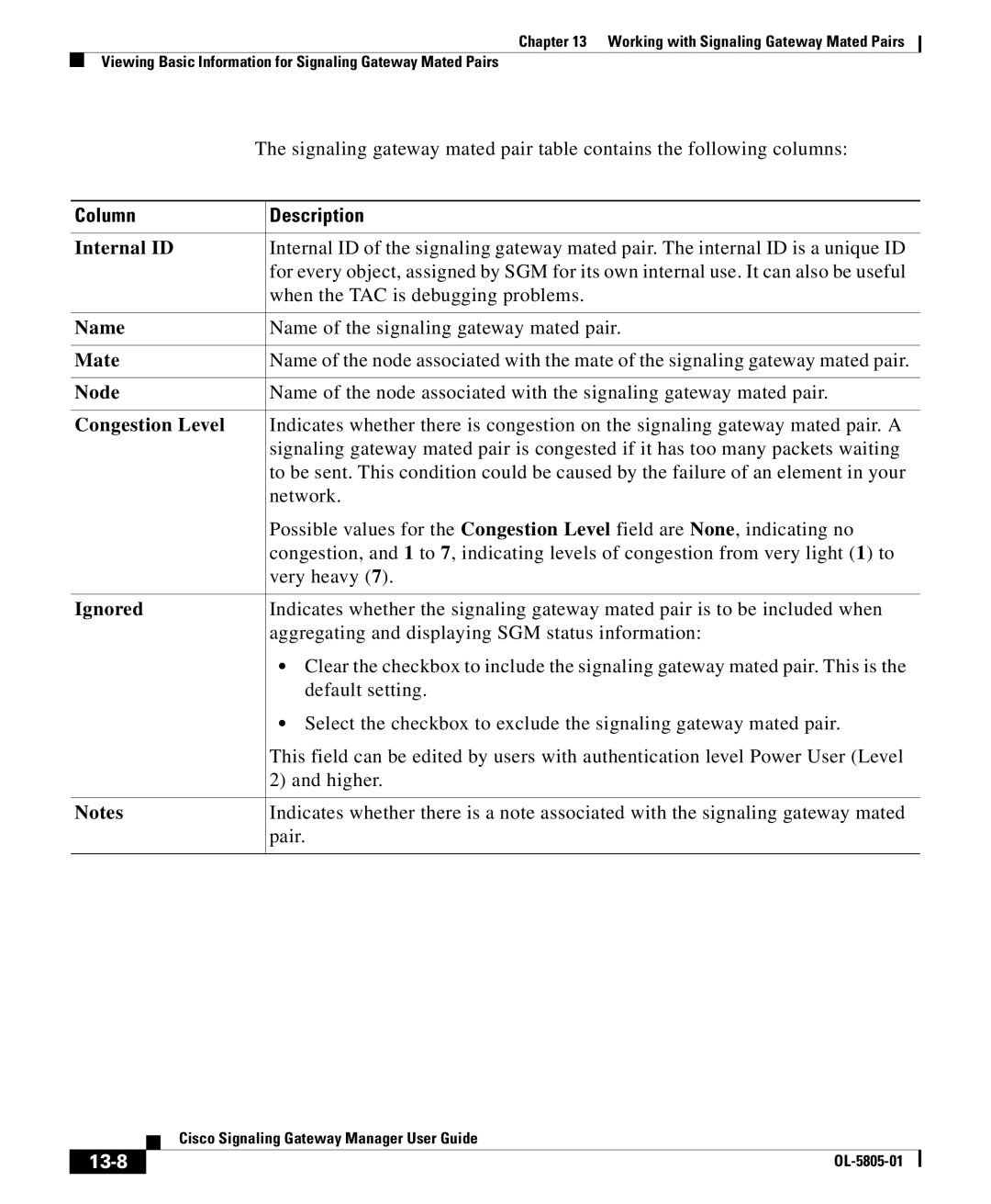 Cisco Systems OL-5805-01 manual 13-8 