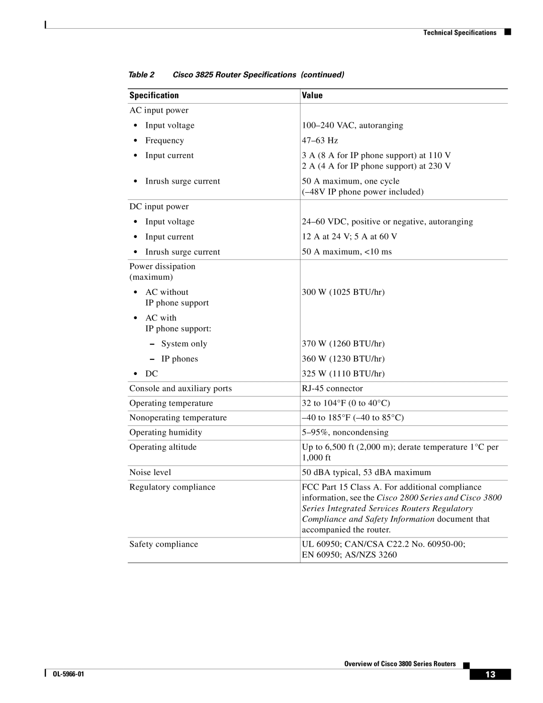 Cisco Systems OL-5965-01 warranty Information, see the Cisco 2800 Series and Cisco 