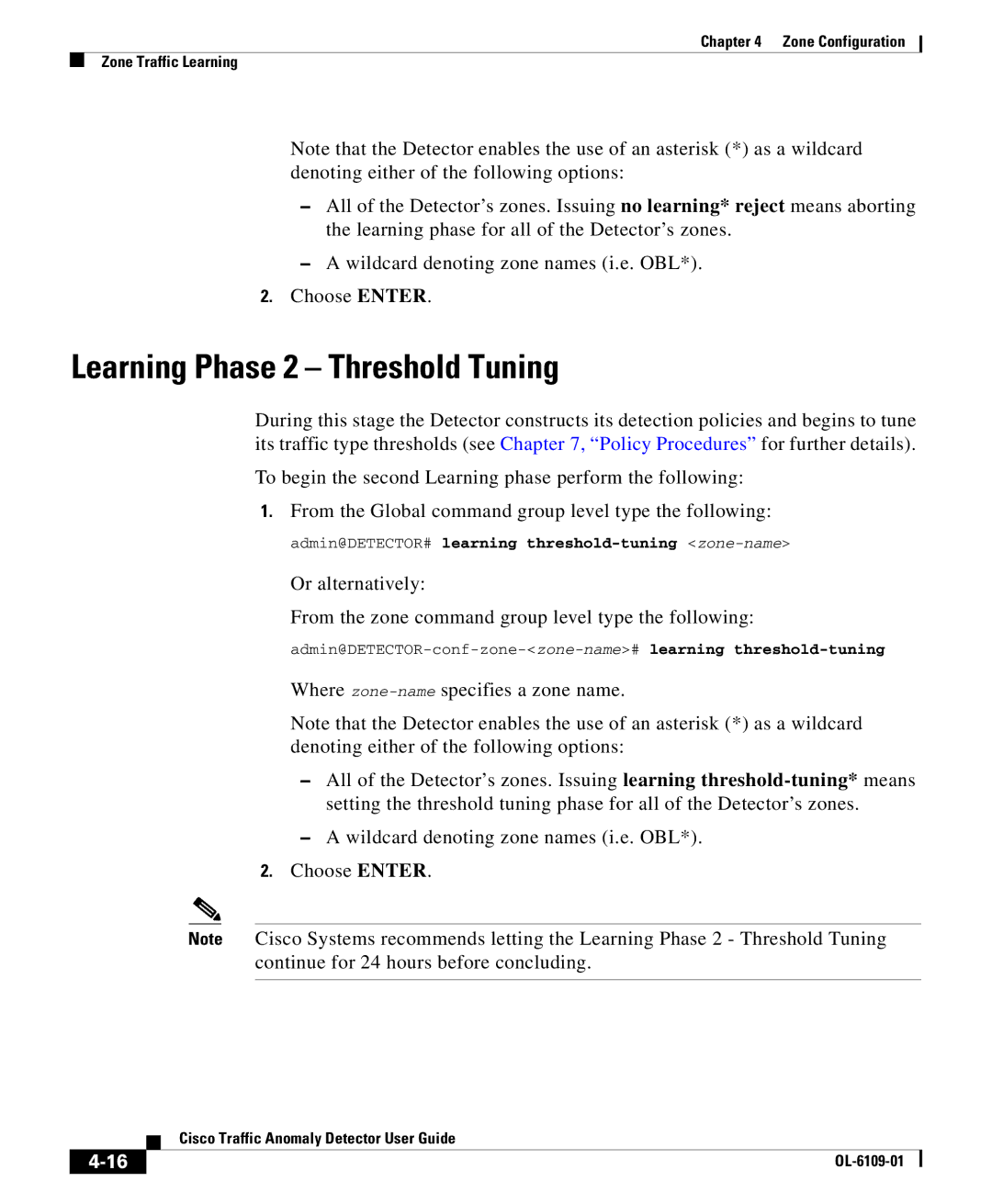 Cisco Systems OL-6109-01 manual Learning Phase 2 Threshold Tuning 