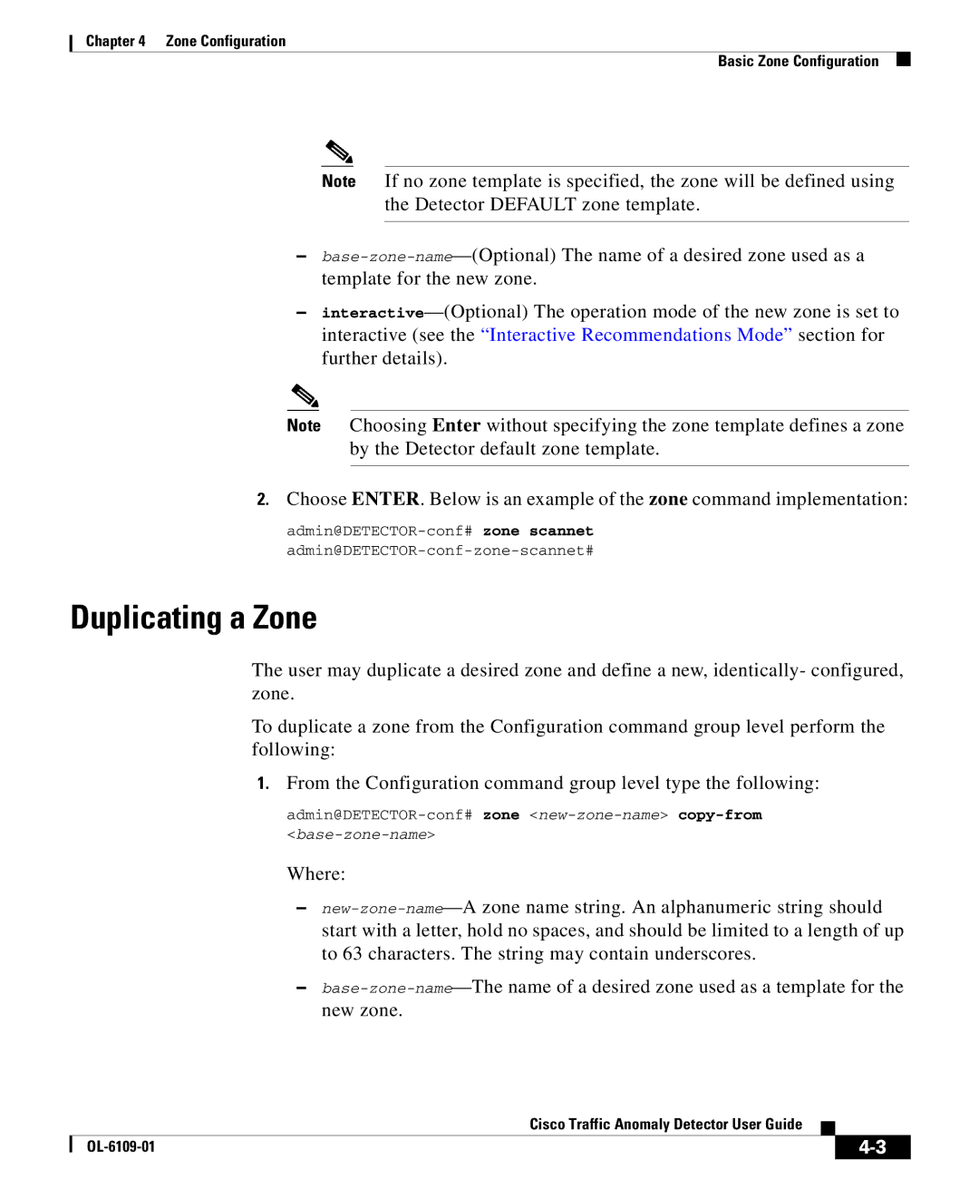 Cisco Systems OL-6109-01 manual Duplicating a Zone 