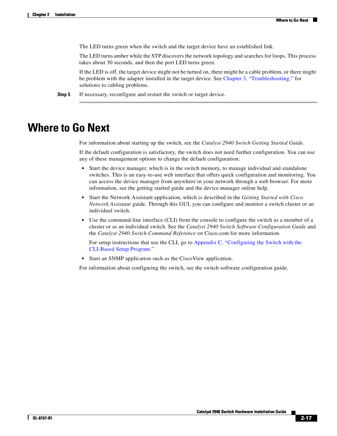 Cisco Systems OL-6157-01 manual Where to Go Next, 2-17 