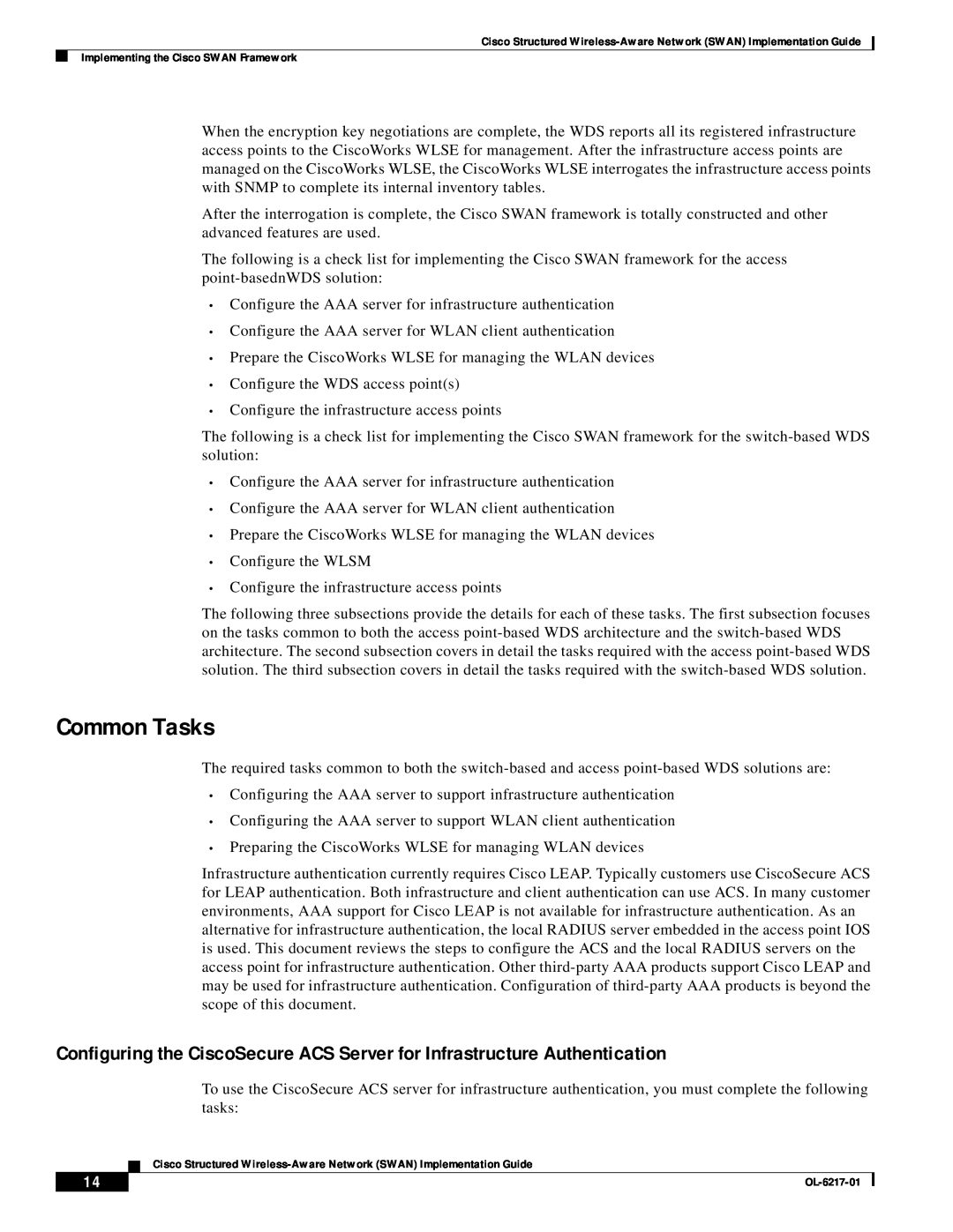 Cisco Systems OL-6217-01 manual Common Tasks 