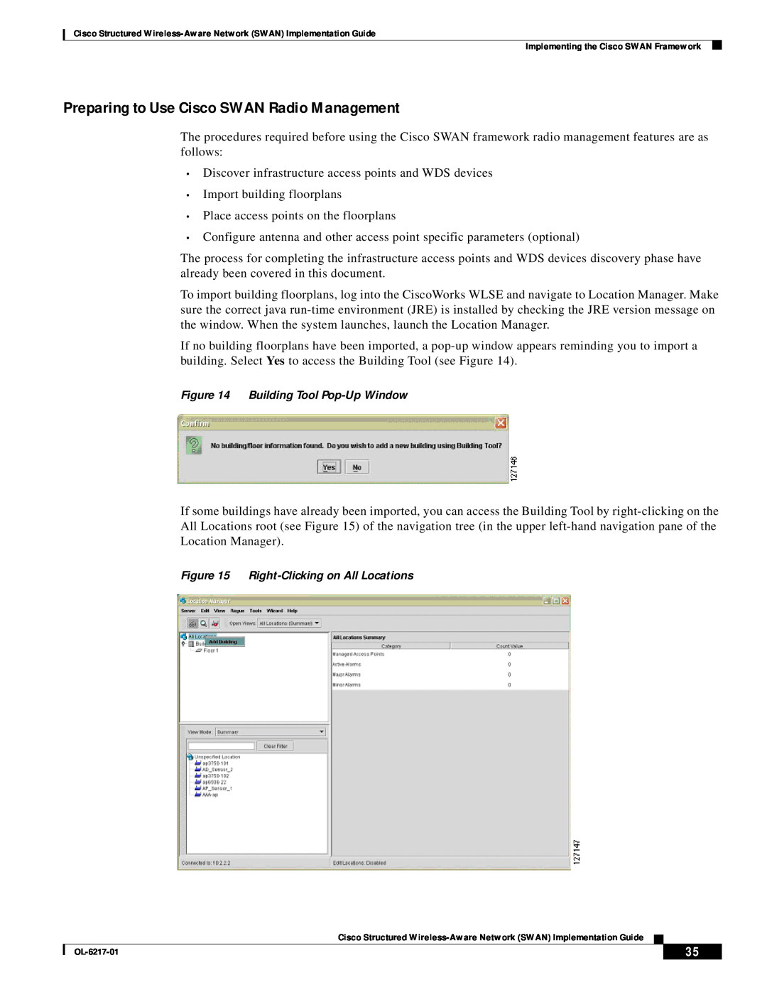 Cisco Systems OL-6217-01 manual Preparing to Use Cisco SWAN Radio Management 