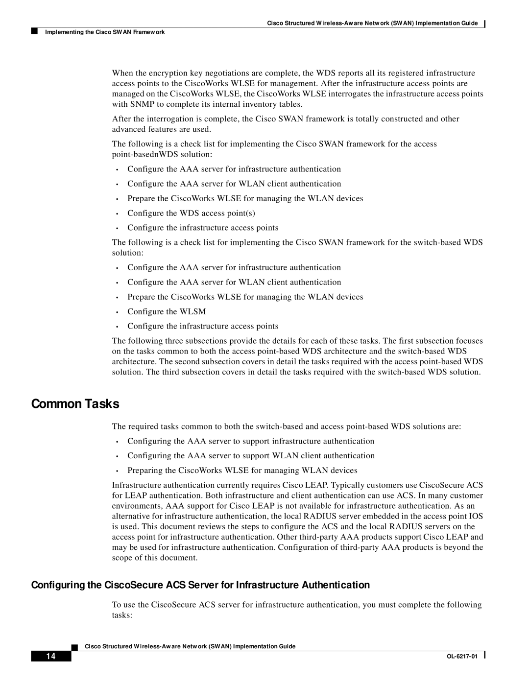 Cisco Systems OL-6217-01 manual Common Tasks 