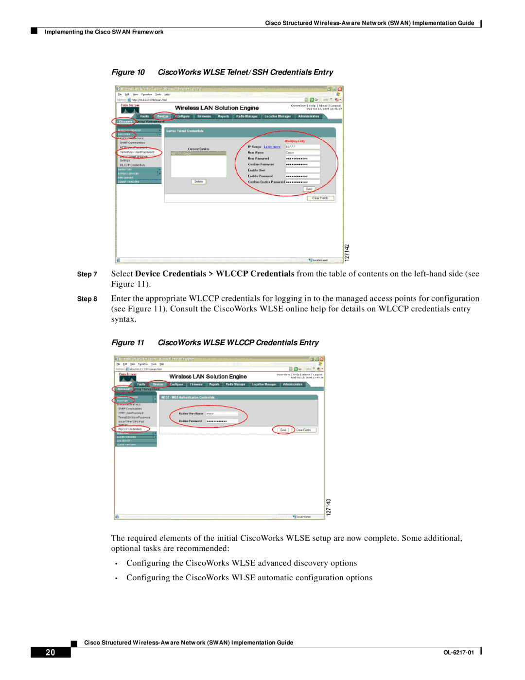 Cisco Systems OL-6217-01 manual CiscoWorks Wlse Telnet/SSH Credentials Entry 