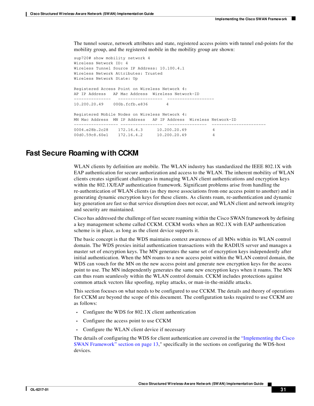 Cisco Systems OL-6217-01 manual Fast Secure Roaming with Cckm 