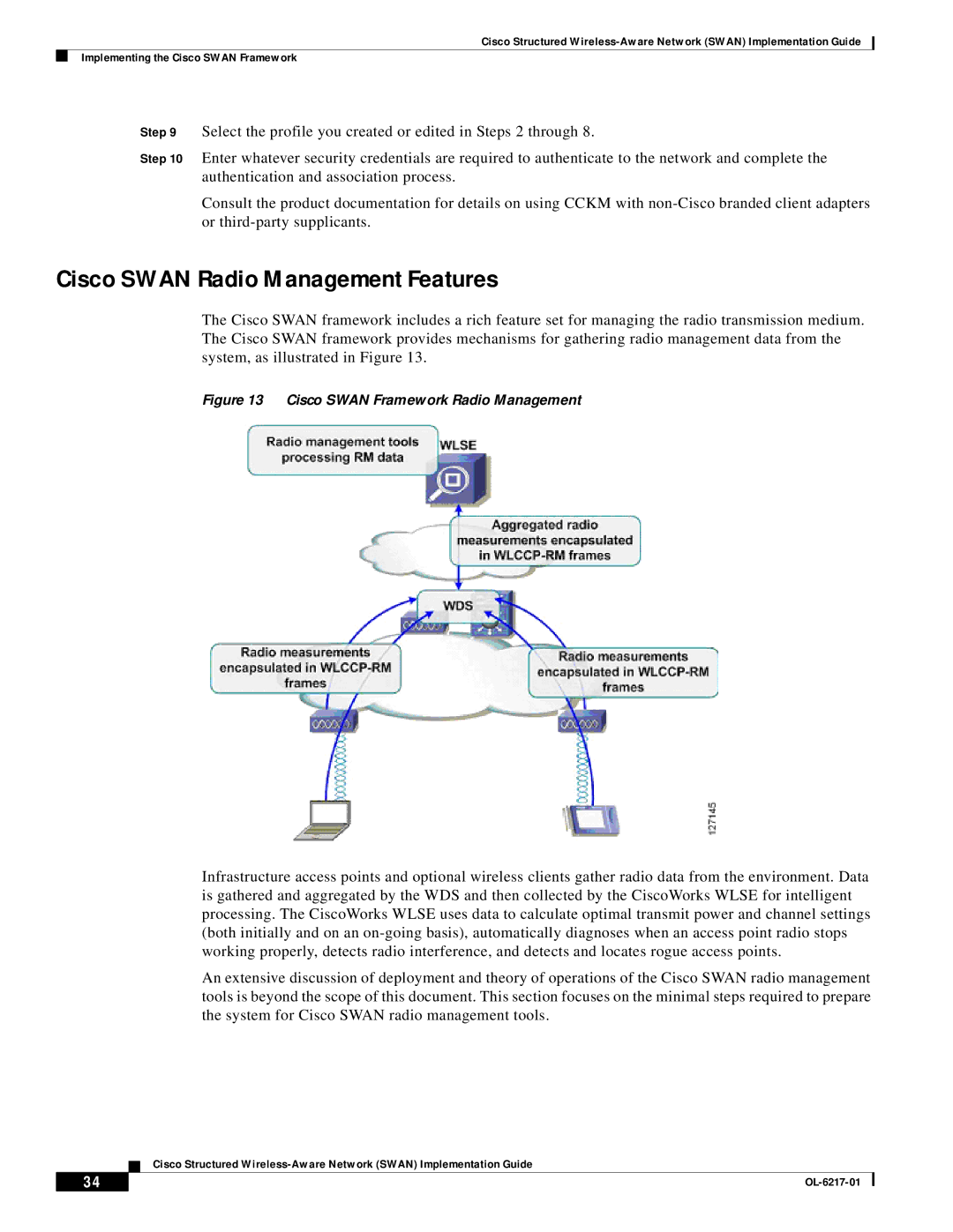 Cisco Systems OL-6217-01 manual Cisco Swan Radio Management Features, Cisco Swan Framework Radio Management 