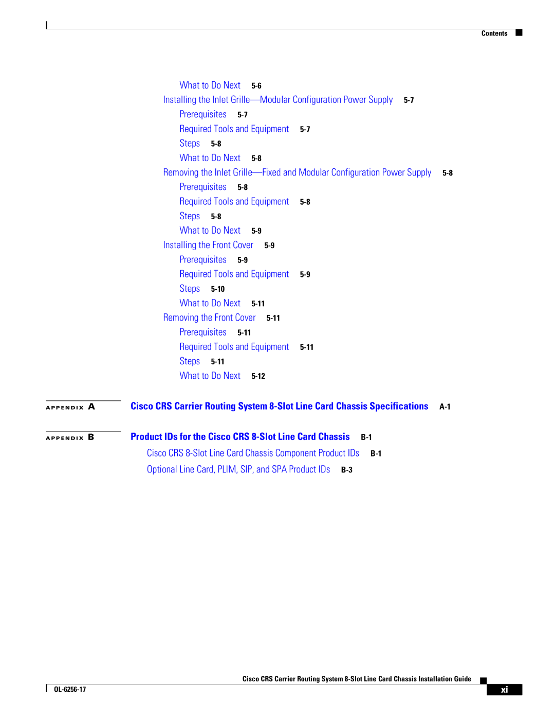 Cisco Systems OL-6256-17 manual Installing the Front Cover Prerequisites 