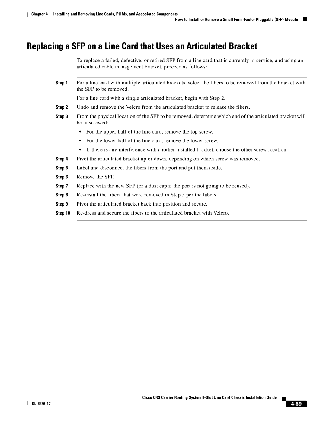 Cisco Systems OL-6256-17 manual 