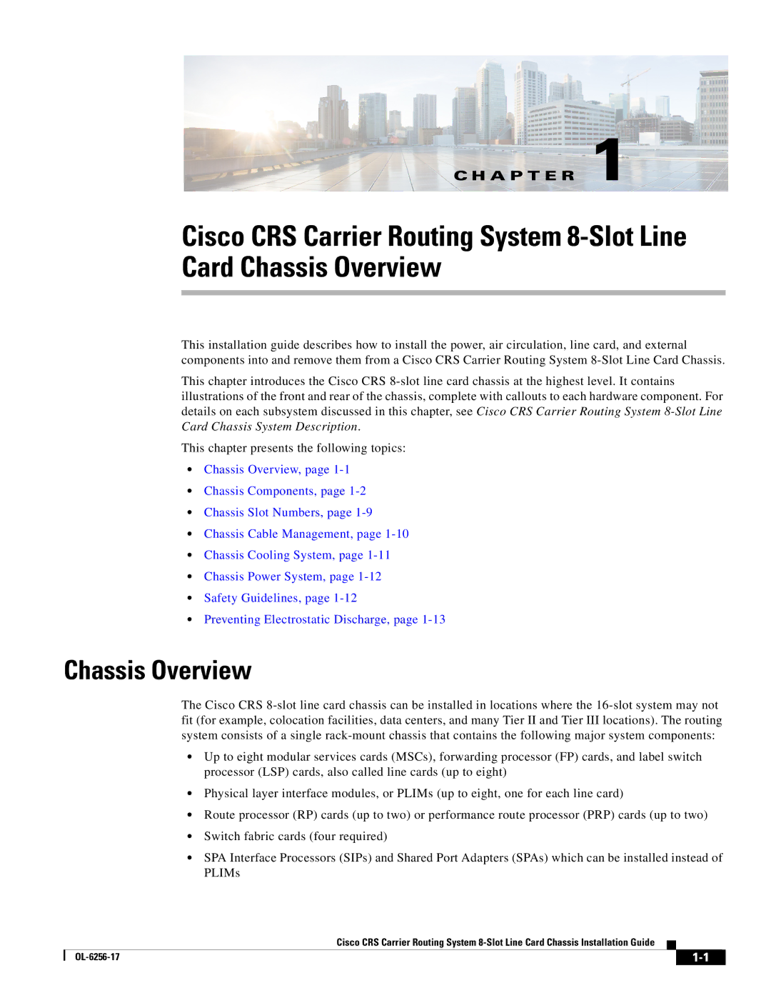 Cisco Systems OL-6256-17 manual Chassis Overview 