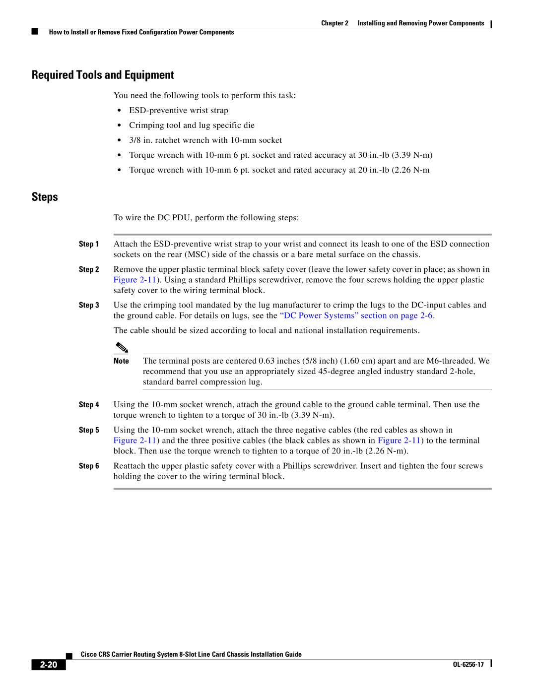 Cisco Systems OL-6256-17 manual Required Tools and Equipment 