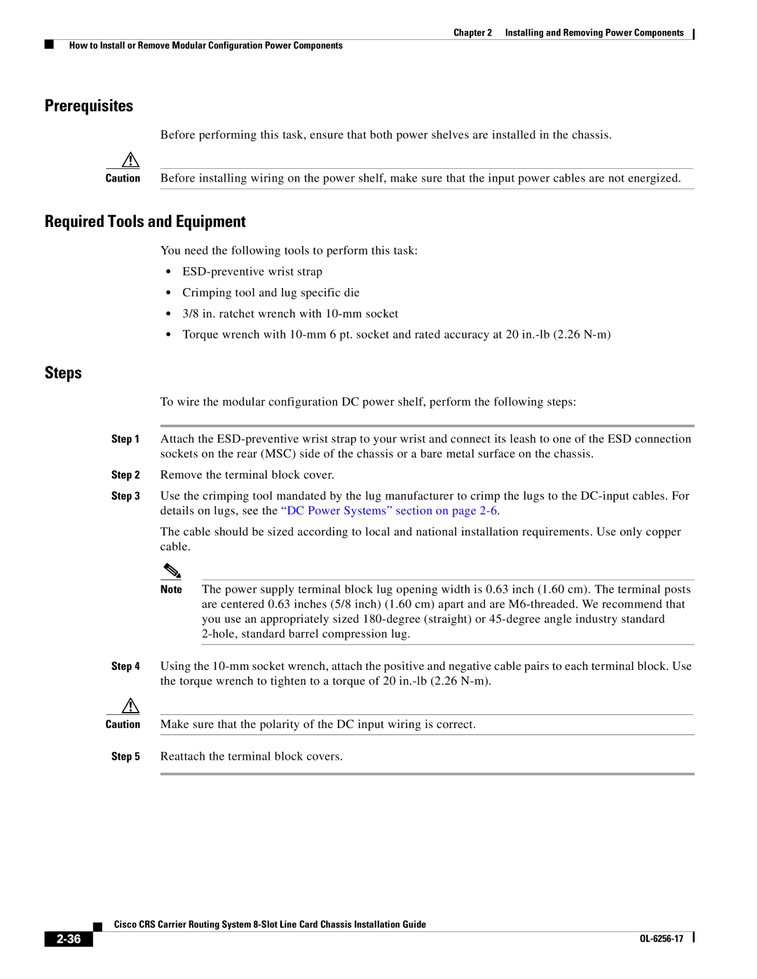 Cisco Systems OL-6256-17 manual Prerequisites 