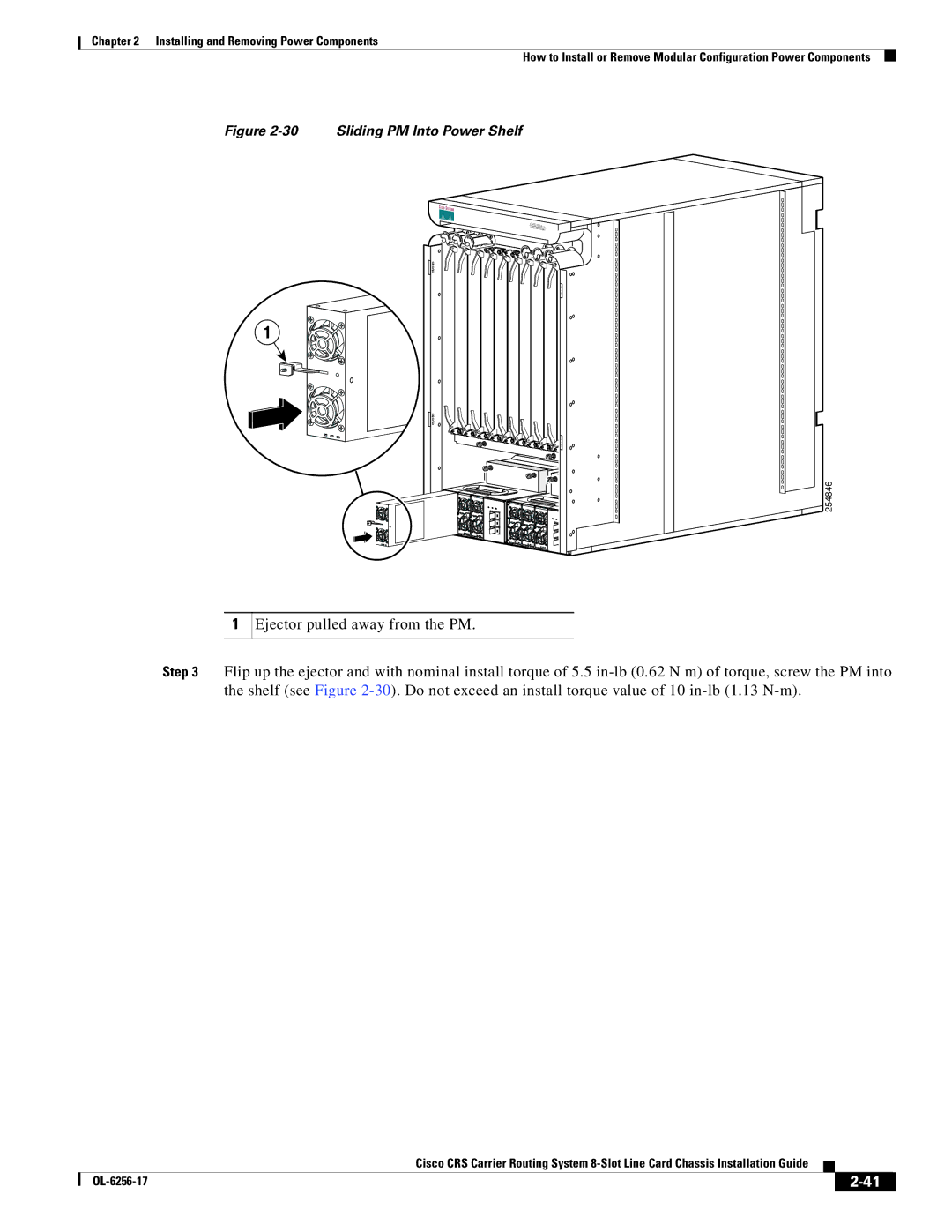 Cisco Systems OL-6256-17 manual Sliding PM Into Power Shelf 