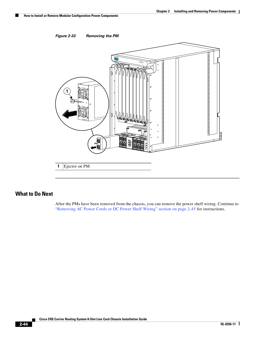 Cisco Systems OL-6256-17 manual Ejector on PM 