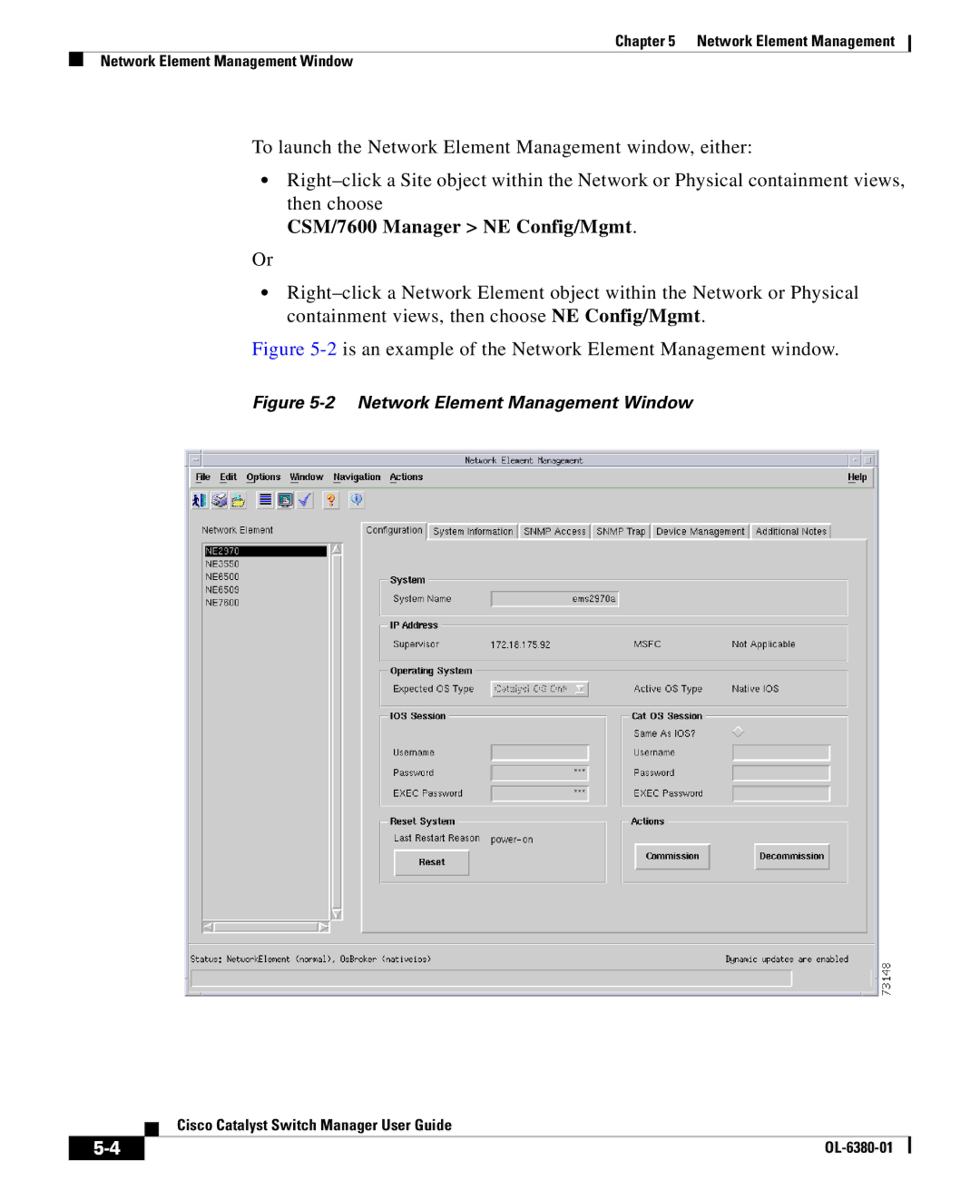 Cisco Systems OL-6380-01 manual CSM/7600 Manager NE Config/Mgmt 