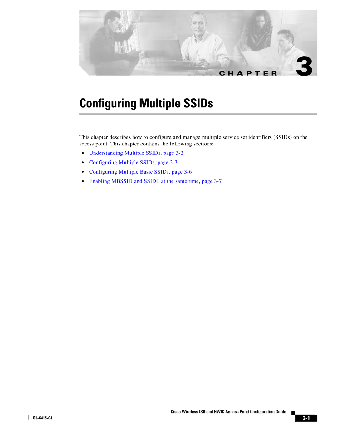 Cisco Systems OL-6415-04 manual Configuring Multiple SSIDs 