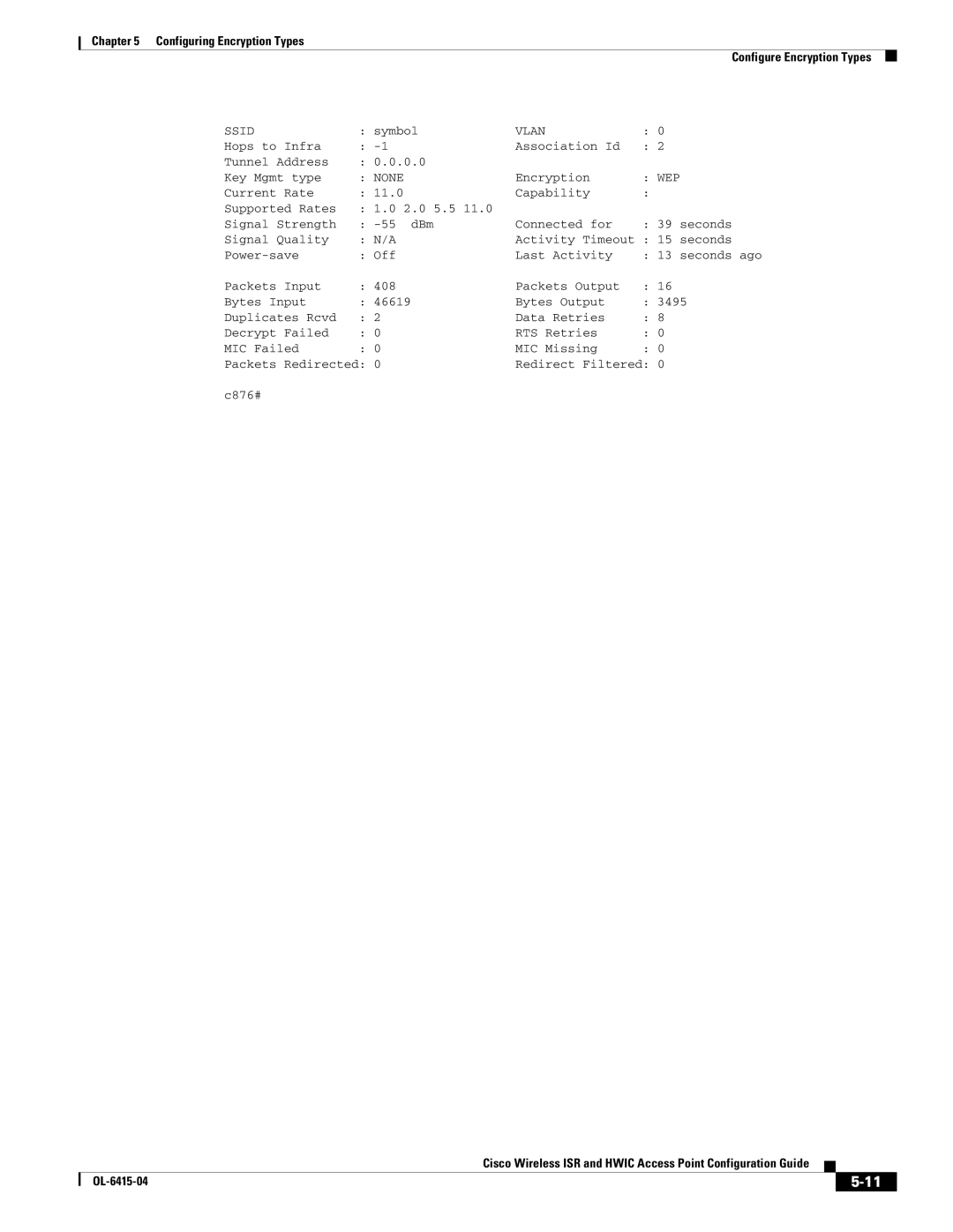 Cisco Systems OL-6415-04 manual Wep 