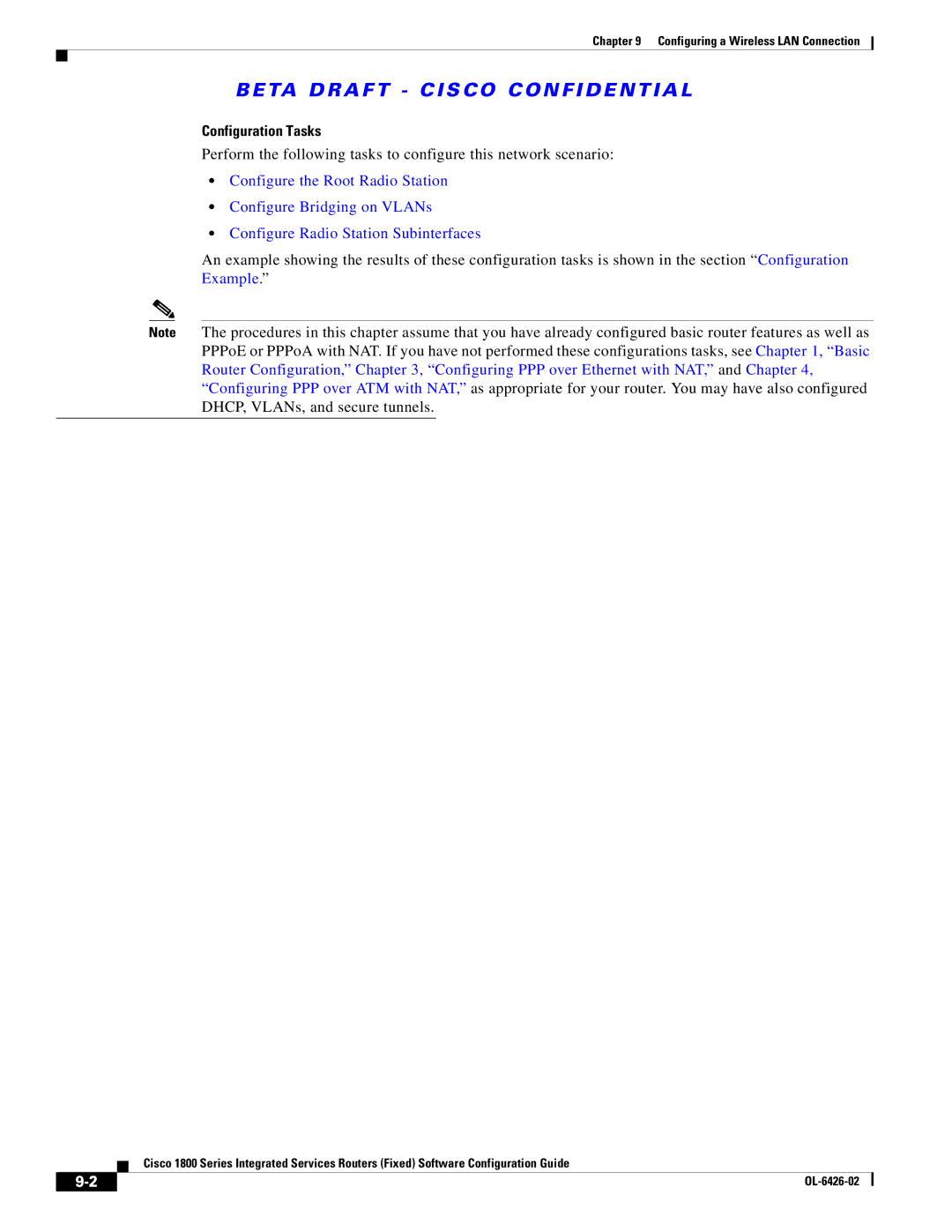 Cisco Systems OL-6426-02 manual Configuring a Wireless LAN Connection 