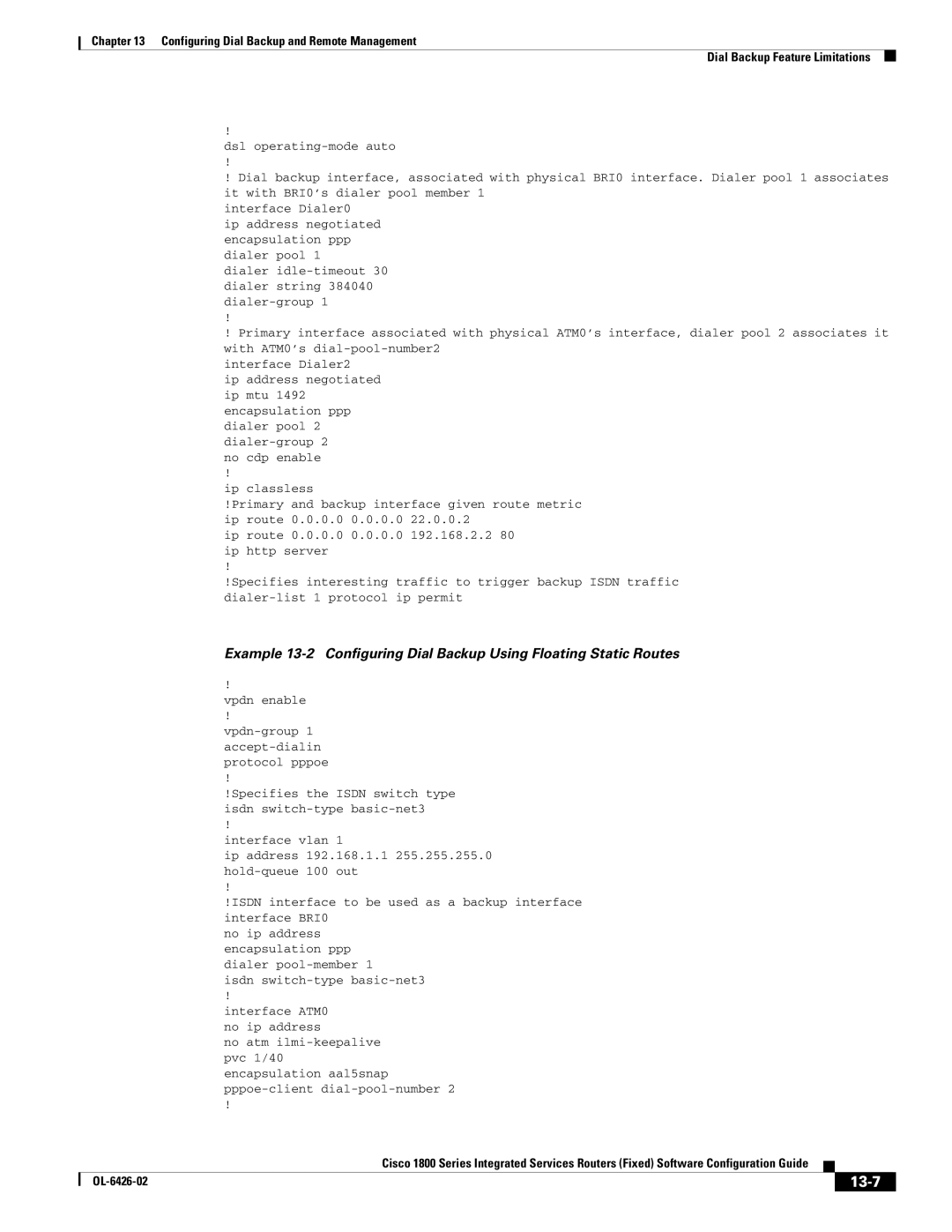 Cisco Systems OL-6426-02 manual 13-7 