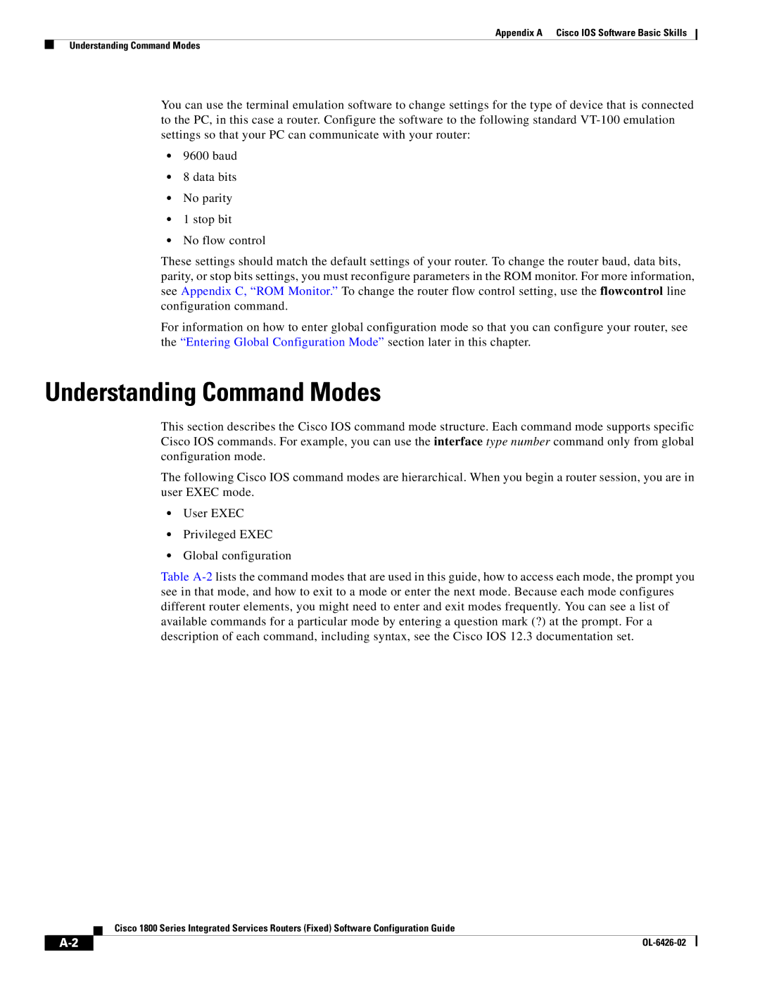 Cisco Systems OL-6426-02 manual Understanding Command Modes 