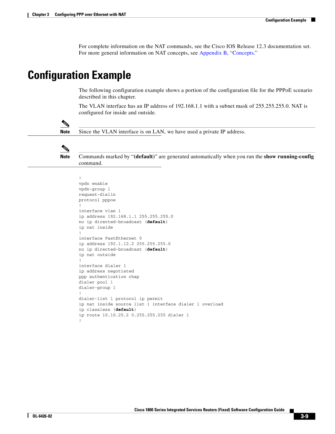 Cisco Systems OL-6426-02 manual Configuration Example 