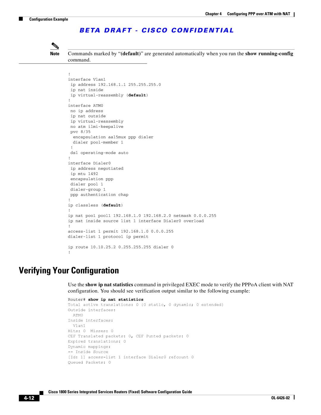 Cisco Systems OL-6426-02 manual ATM0 