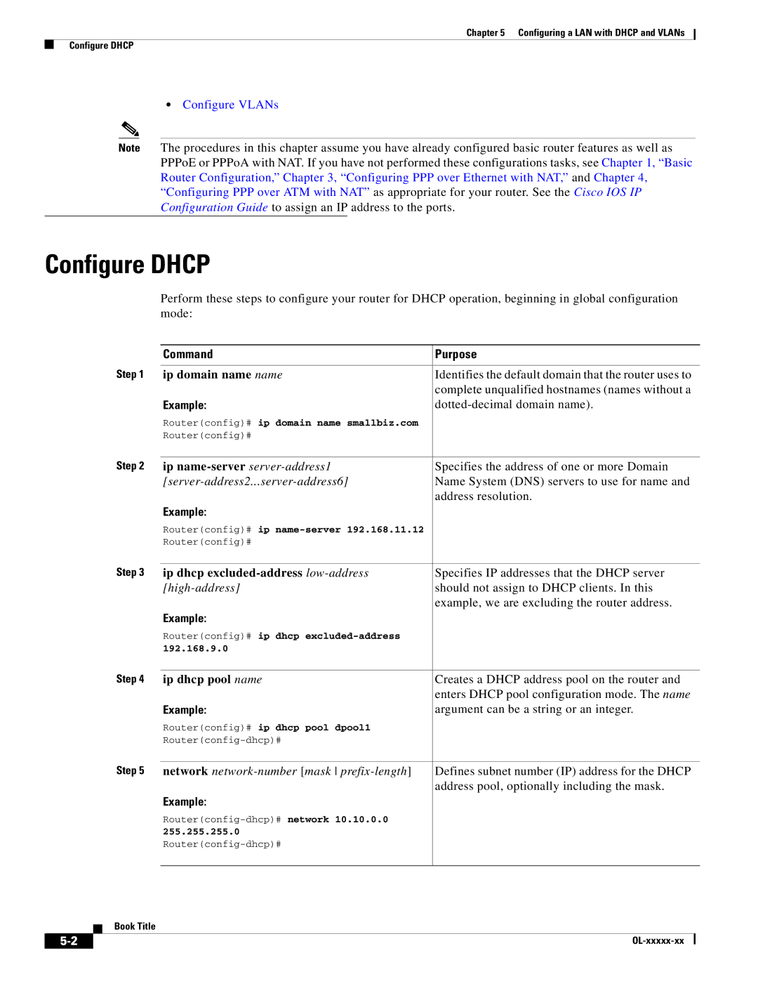 Cisco Systems OL-6426-02 manual Configure Dhcp 