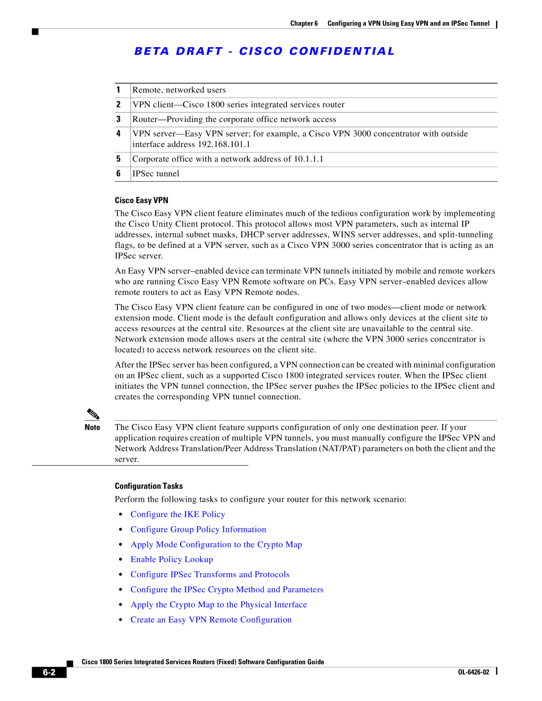 Cisco Systems OL-6426-02 manual Cisco Easy VPN 