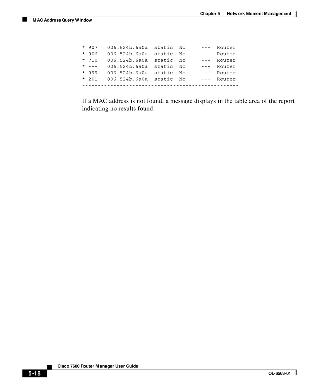 Cisco Systems OL-6563-01 manual Network Element Management 