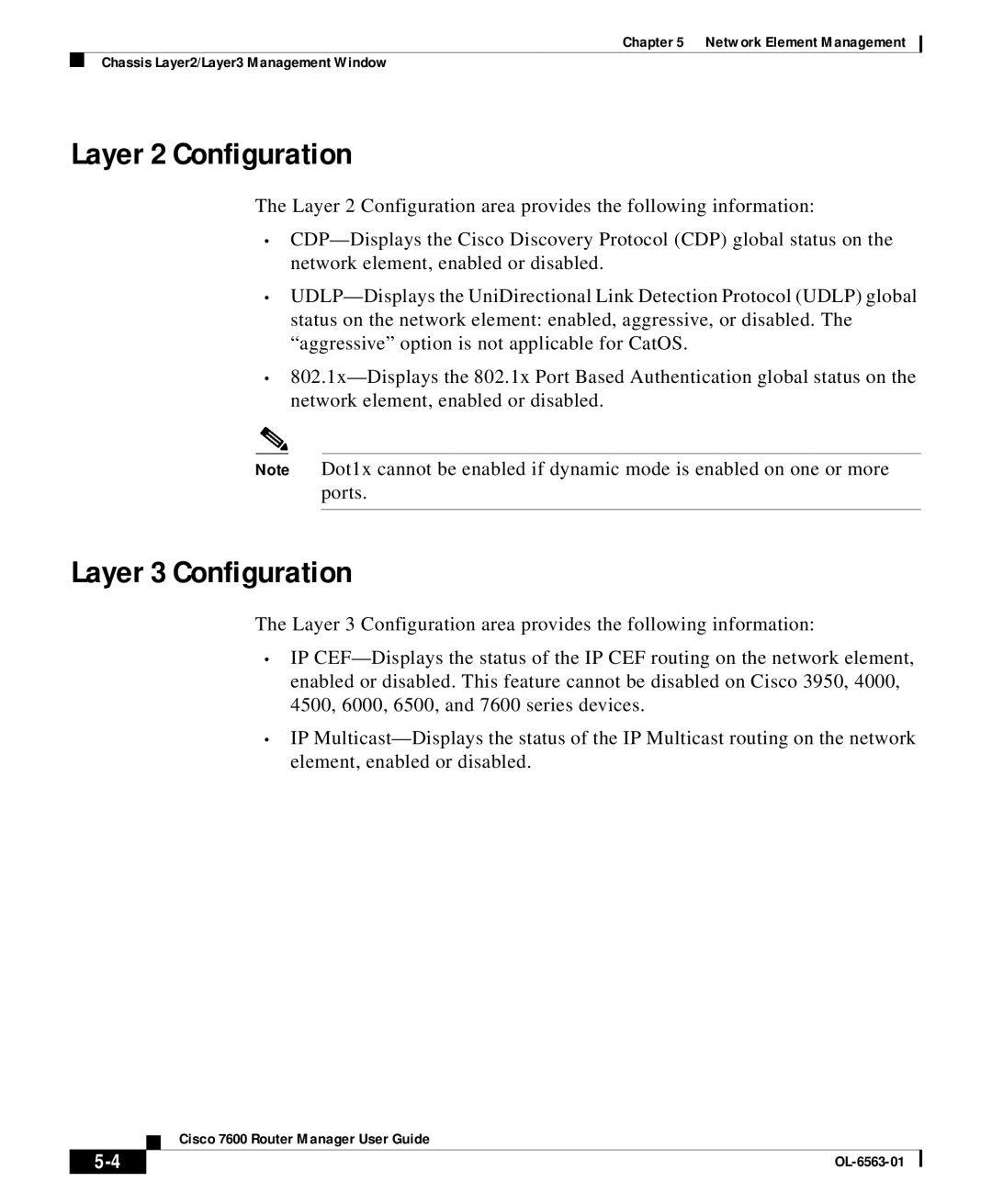 Cisco Systems OL-6563-01 manual Layer 2 Configuration, Layer 3 Configuration 