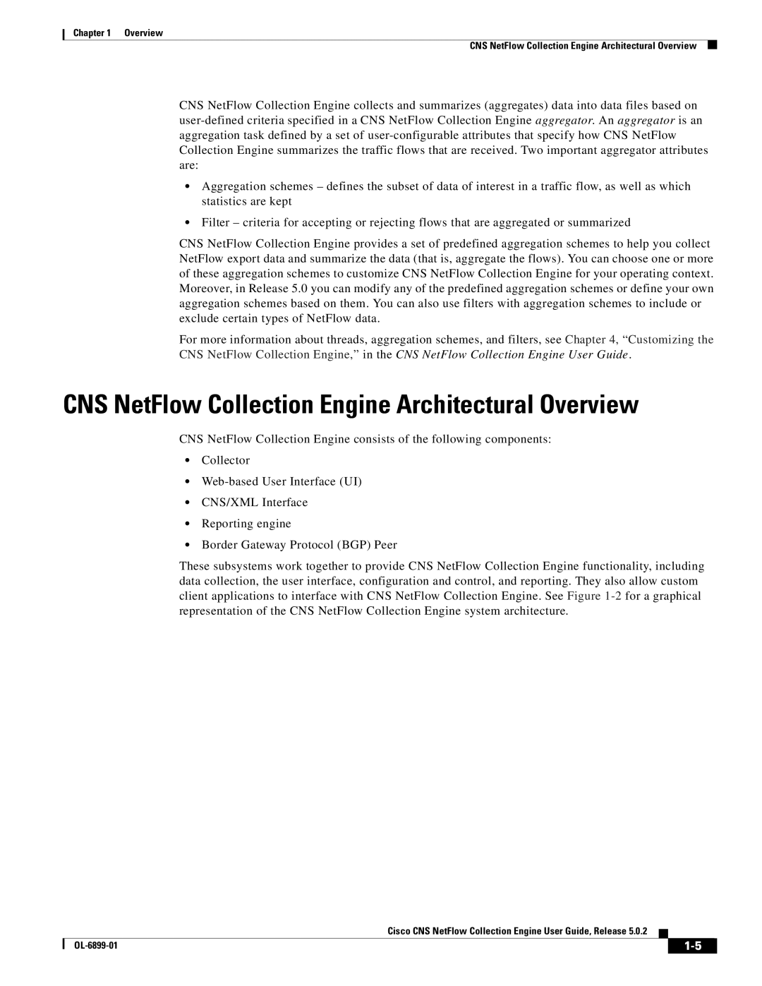 Cisco Systems OL-6900-01 manual CNS NetFlow Collection Engine Architectural Overview 