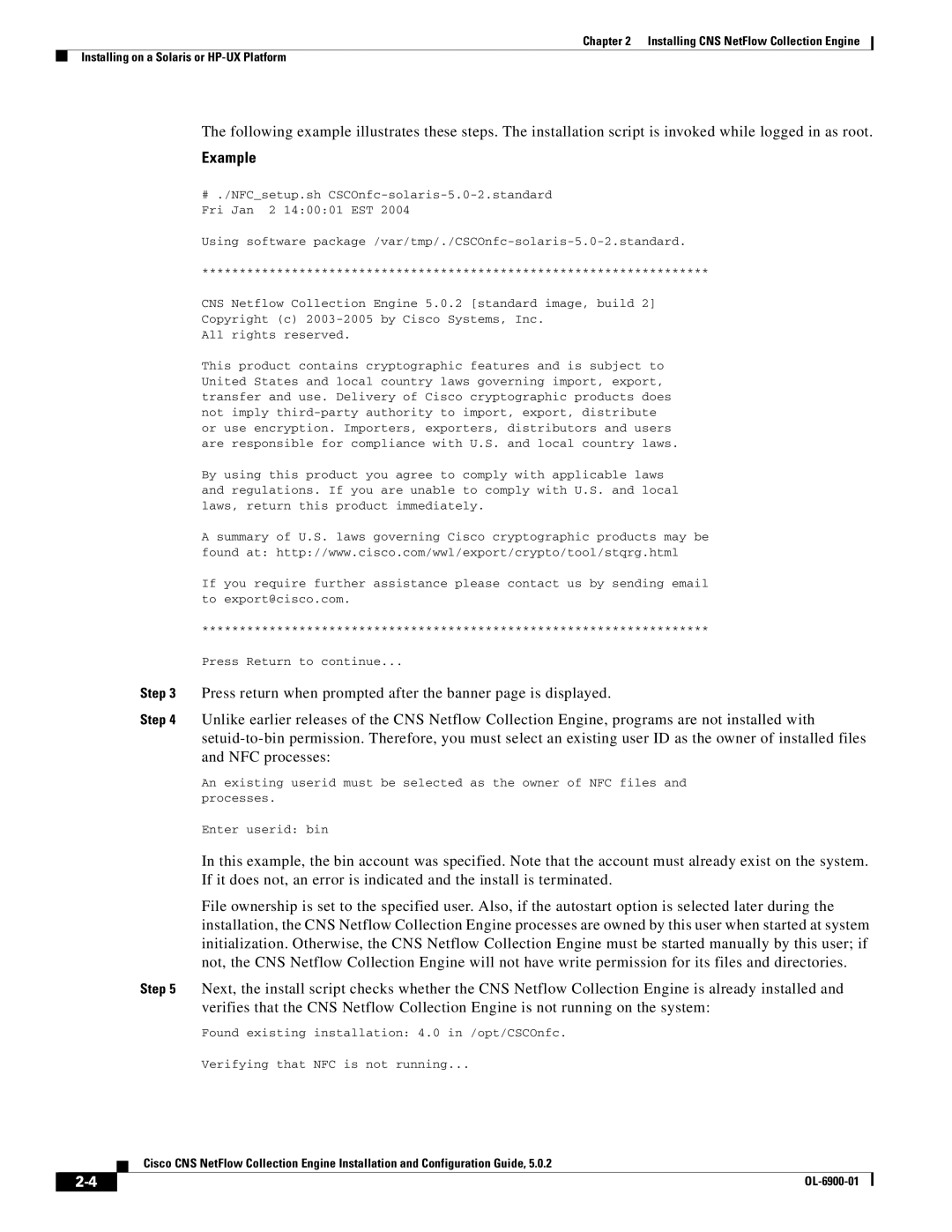 Cisco Systems OL-6900-01 manual Example 