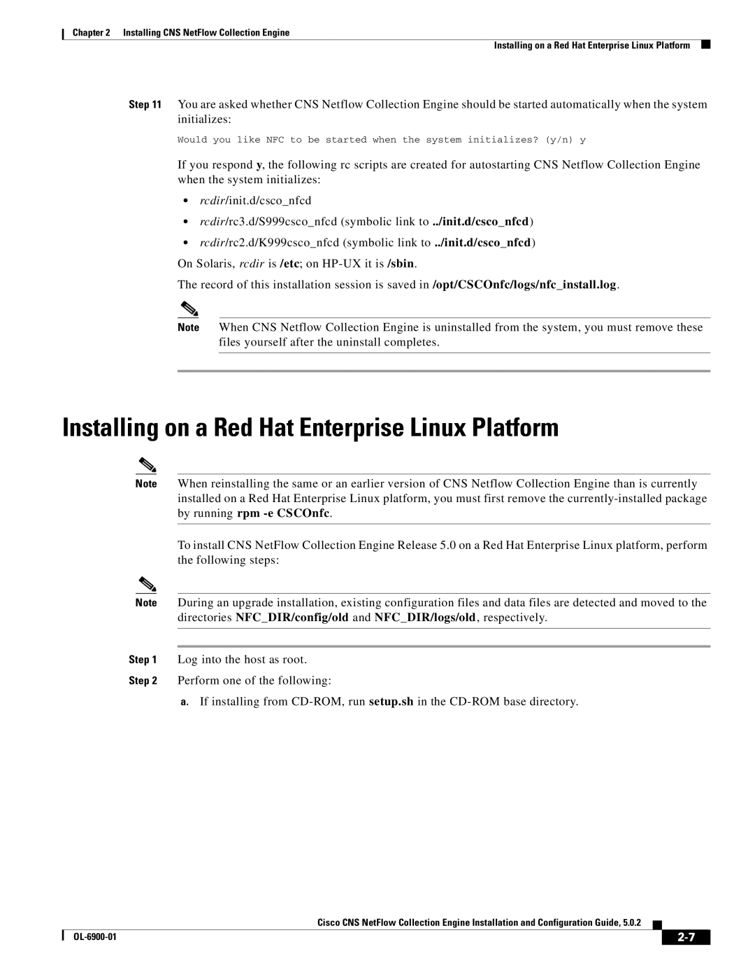 Cisco Systems OL-6900-01 manual Installing on a Red Hat Enterprise Linux Platform 