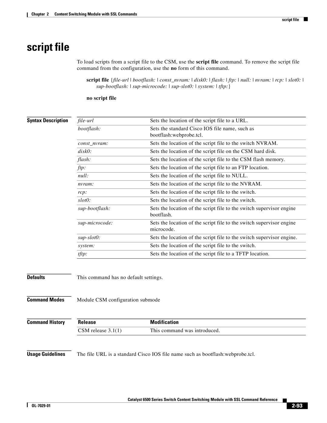 Cisco Systems OL-7029-01 manual Script file, No script file 