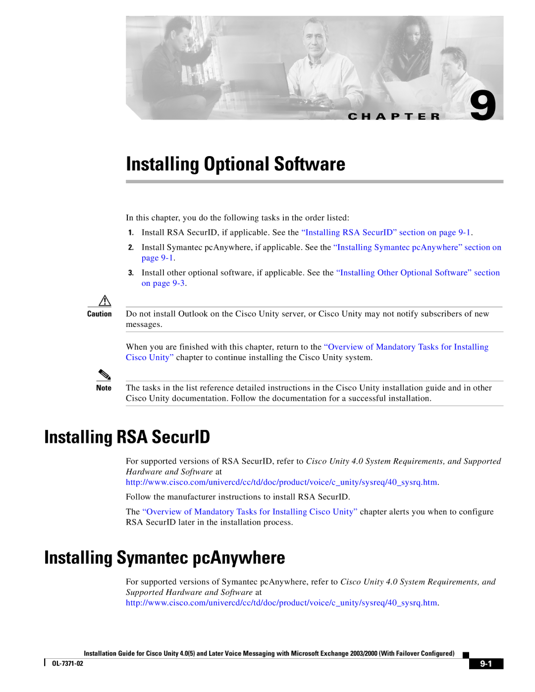 Cisco Systems OL-7371-02 manual Installing RSA SecurID, Installing Symantec pcAnywhere 