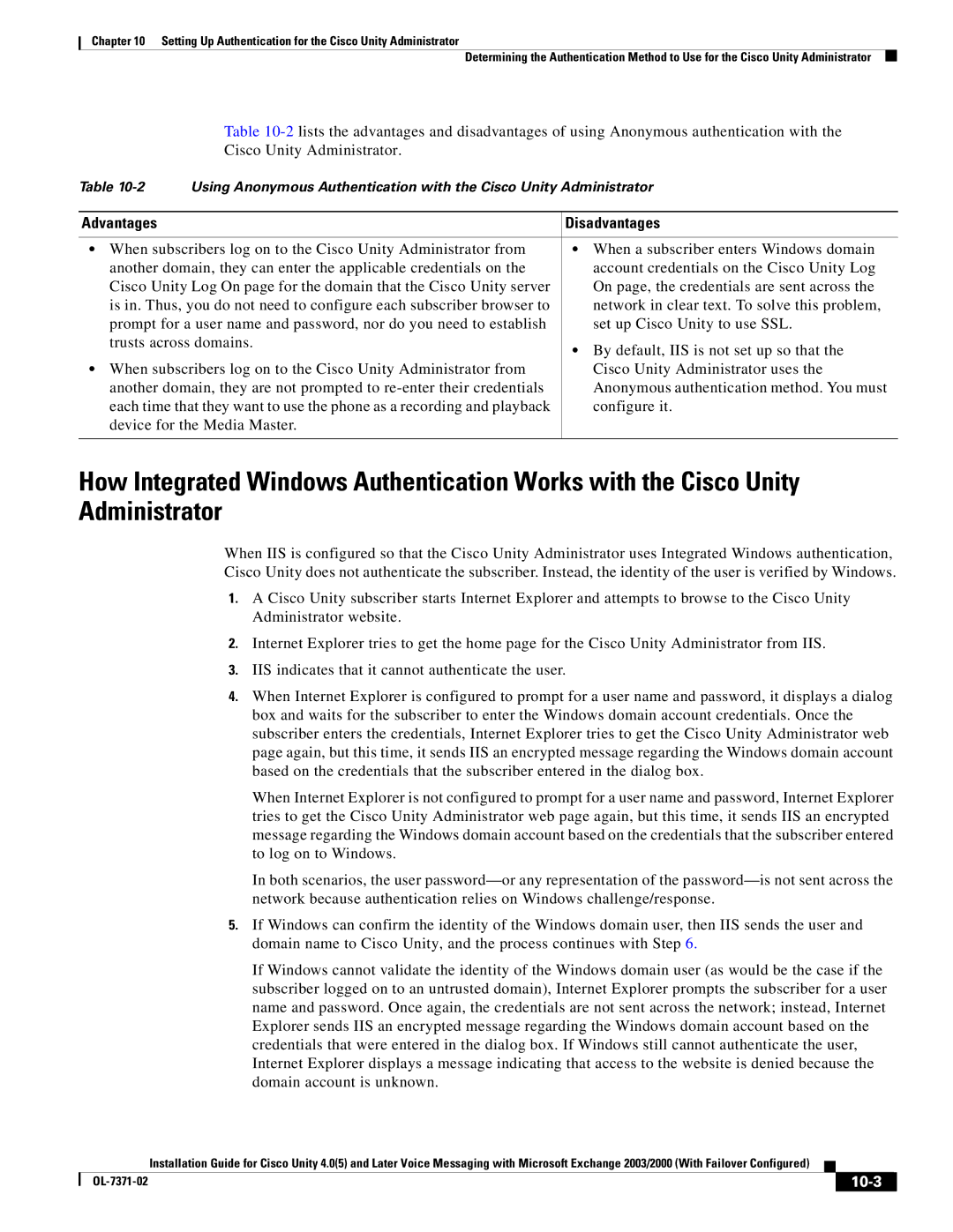 Cisco Systems OL-7371-02 manual 10-3 