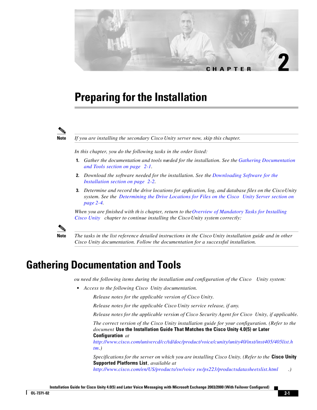 Cisco Systems OL-7371-02 manual Preparing for the Installation, Gathering Documentation and Tools 