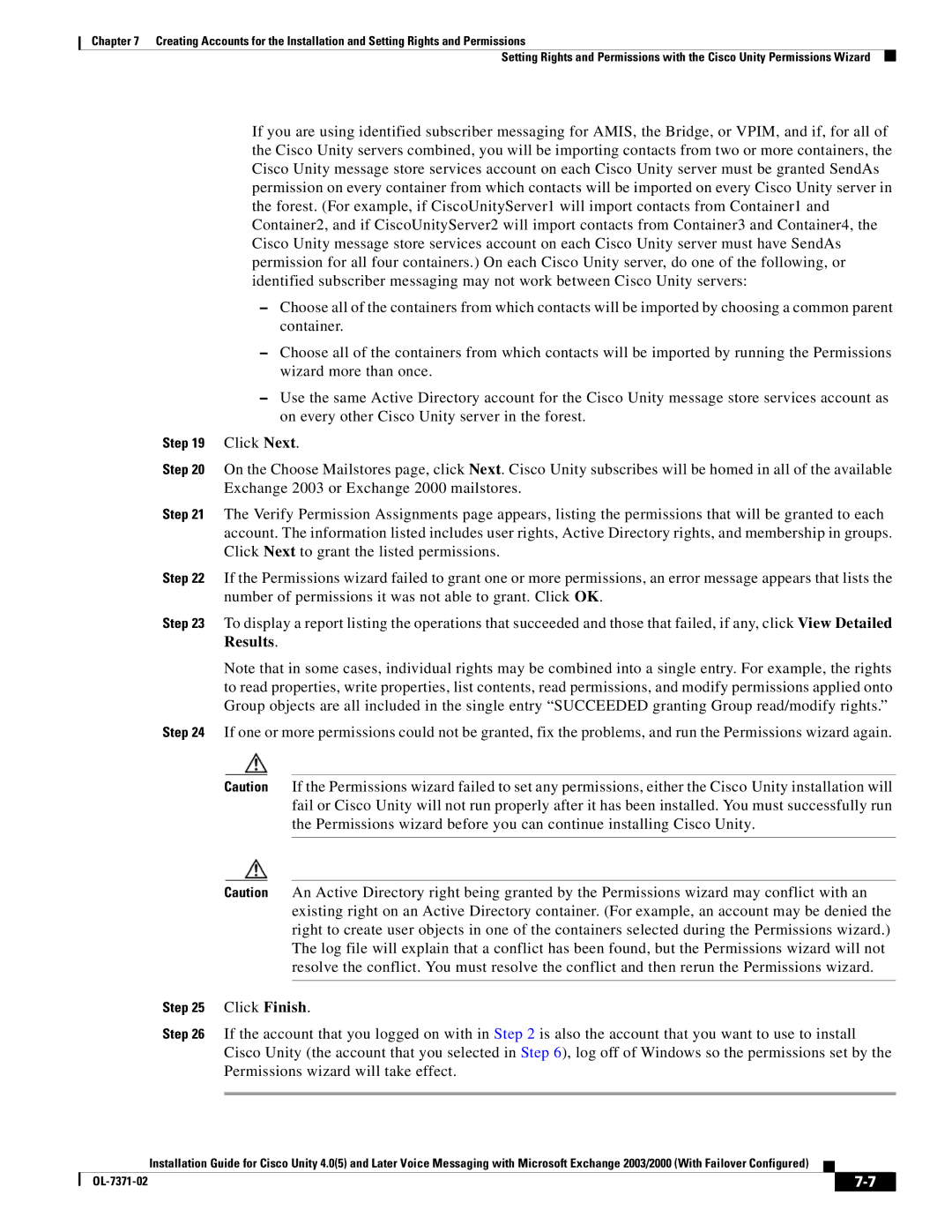 Cisco Systems OL-7371-02 manual Click Finish 