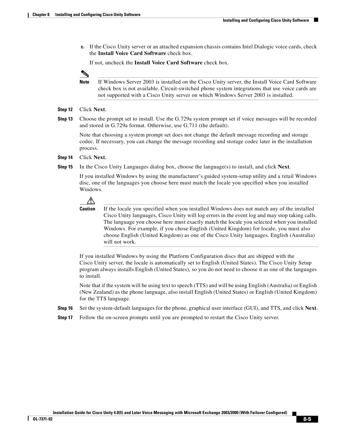 Cisco Systems OL-7371-02 manual Click Next 