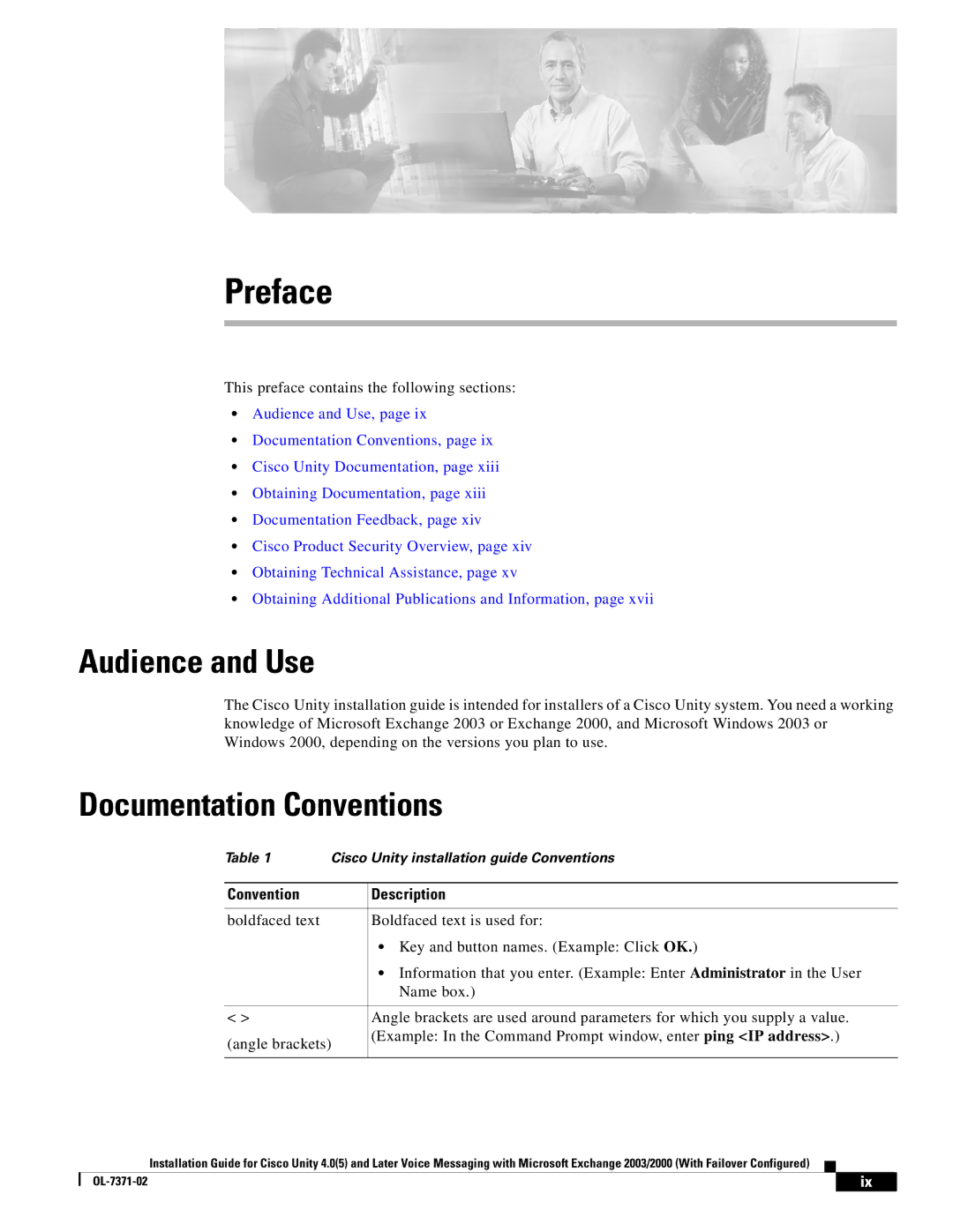 Cisco Systems OL-7371-02 manual Audience and Use, Documentation Conventions, Convention Description 