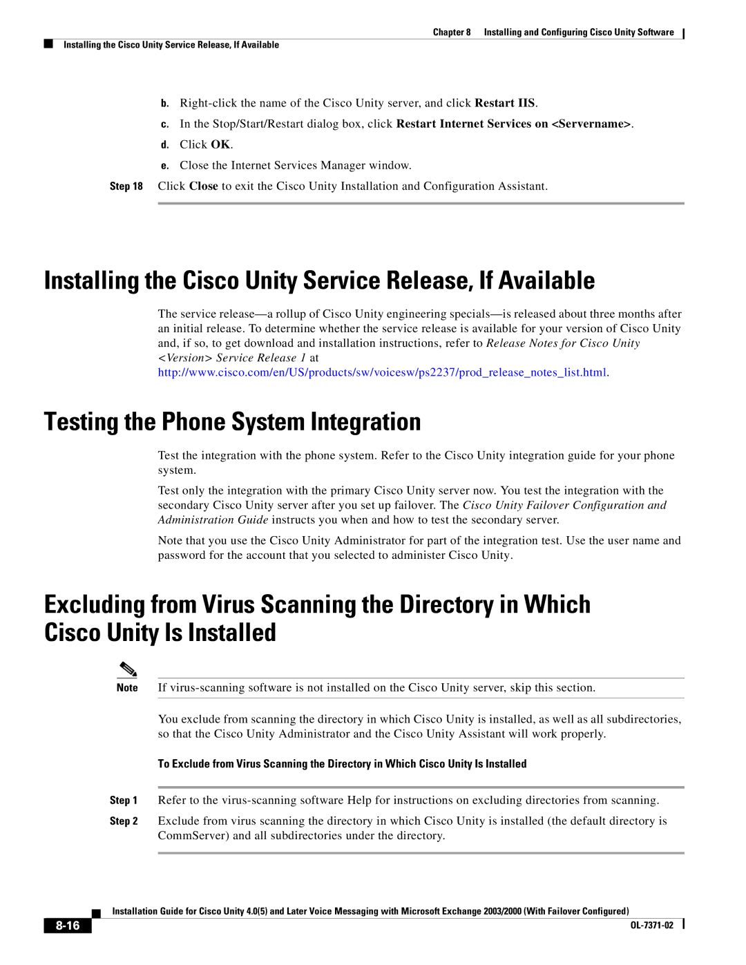 Cisco Systems OL-7371-02 manual 