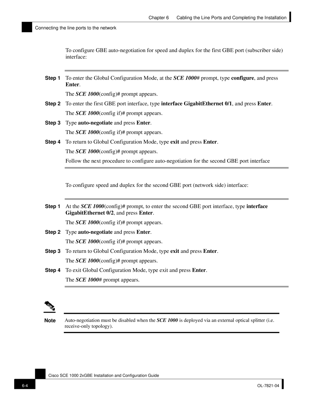 Cisco Systems OL-7821-04, SCE 1000 2xGBE manual 