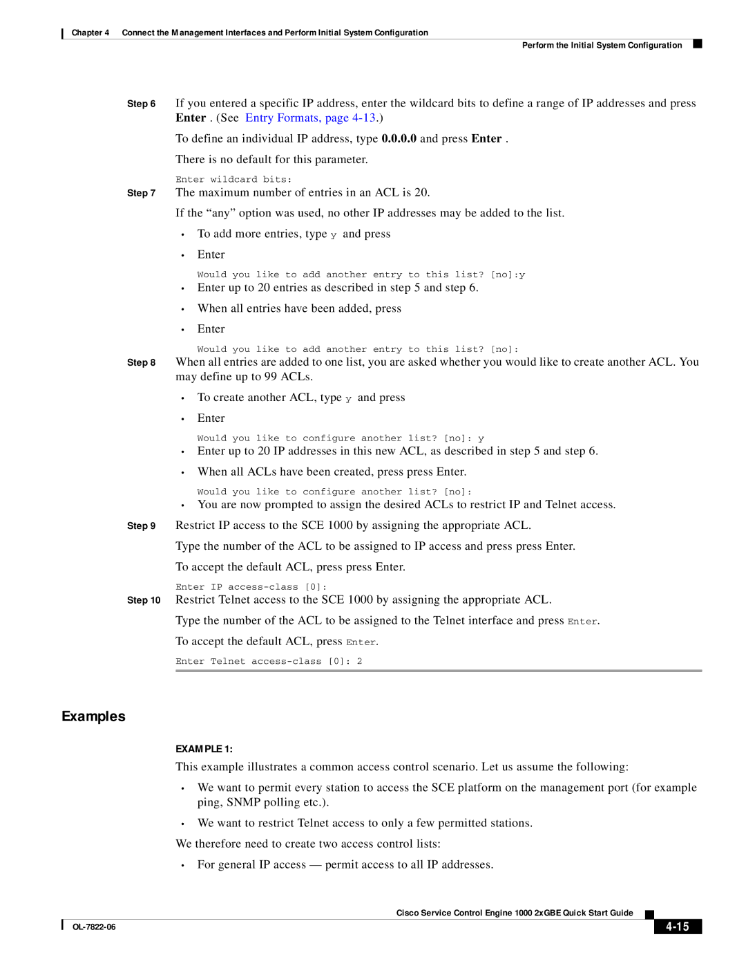 Cisco Systems OL-7822-06 quick start Examples 